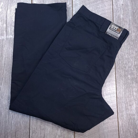 5.11 Tactical Pants Mens 44x32 Navy Taclite Ripstop Jean Cut Mid Rise Straight - Picture 1 of 9